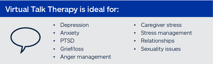 Virtual talk therapy infographic