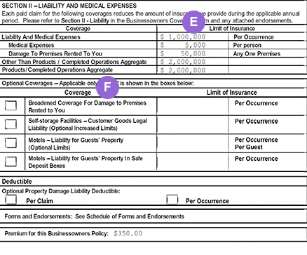 Business Insurance Policy Declarations | Allstate