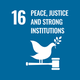 Peace, justice and strong institutions icon