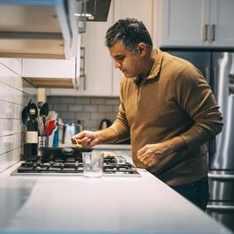 Man cooking dinner