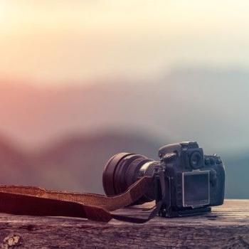 Camera on wall ledge