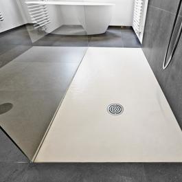 Shower floor drain. 