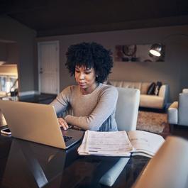 Woman on computer