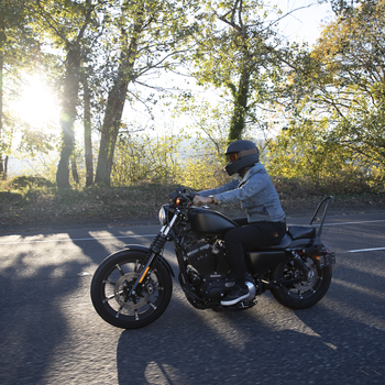 girl driving motorcycle