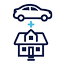 Bundle (auto + home) icon