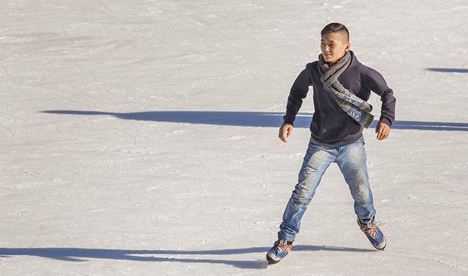 man ice-skating