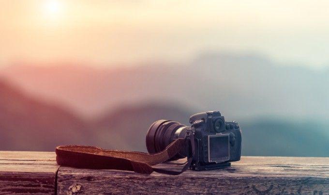 Camera on wall ledge