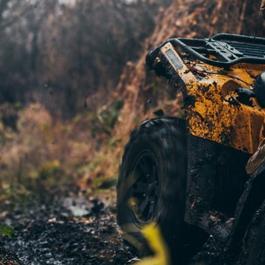 atv in mud