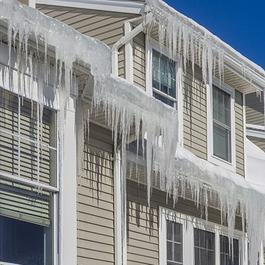 icicles hanging from house 