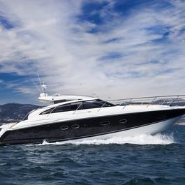 Power boat on water.   