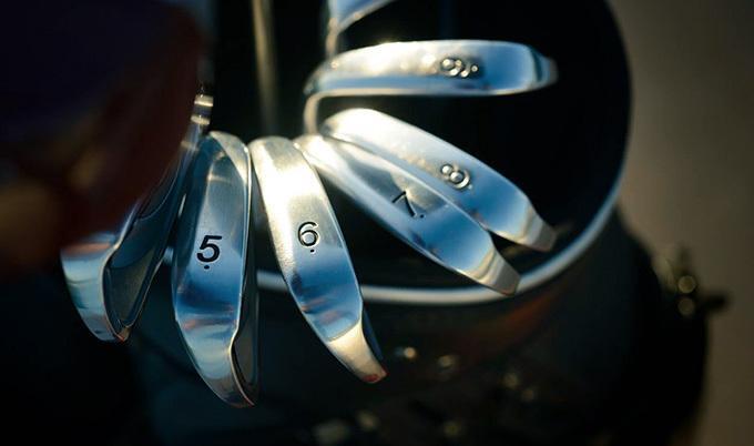 Golf clubs in a golf bag