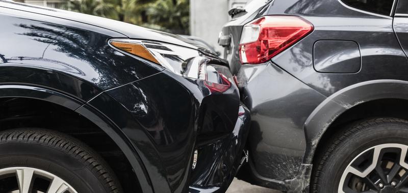 vehicle collided with the back of another vehicle 