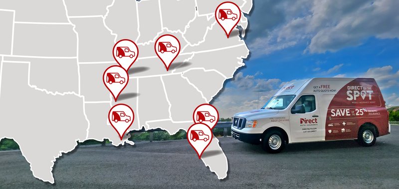 The Direct Auto Dottie van tours the Southeast United States