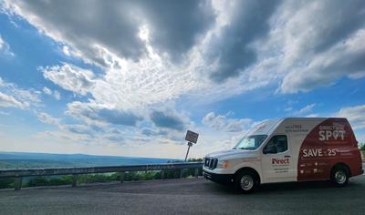 The Direct on the Spot Van taking in the Views of Tennessee
