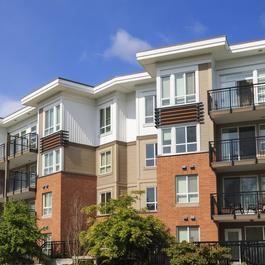 exterior of a condo building. 