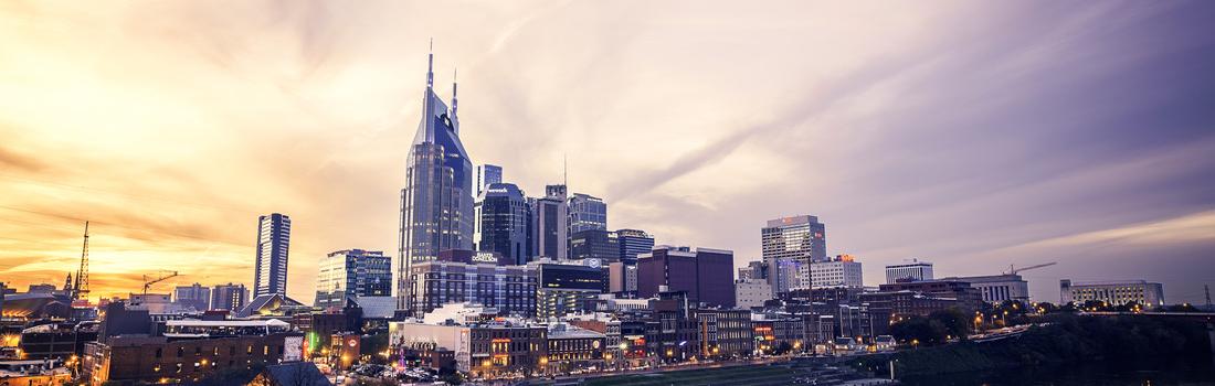 Nashville Skyline at Sunset