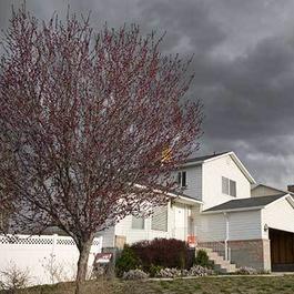 storm clouds over house