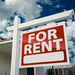 for rent sign on new house