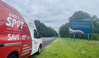 Dottie Van entering Williamsburg