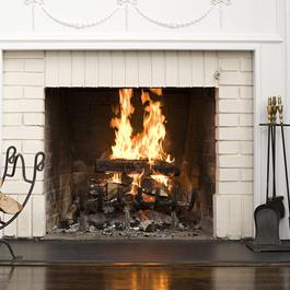Fire in fireplace