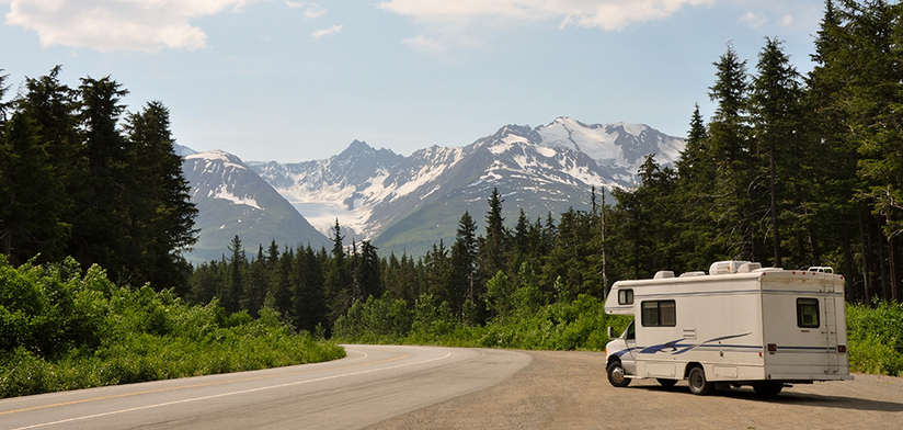 Motor home with amazing view